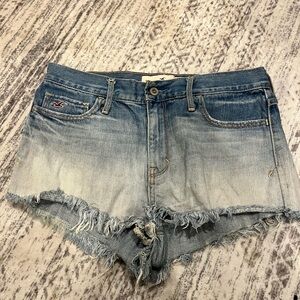 Hollister Faded Blue Jean Shorts